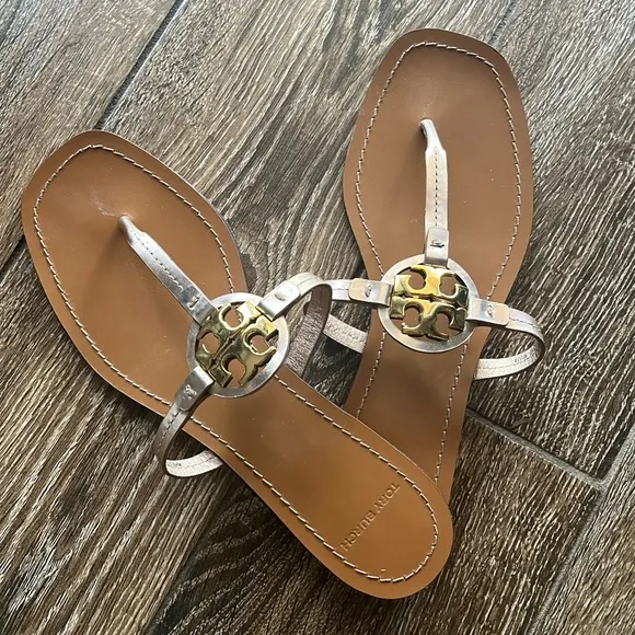 Tory Burch Tan and Gold Women's Sandals