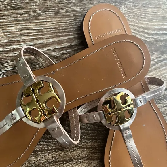 Tory Burch Tan and Gold Women's Sandals