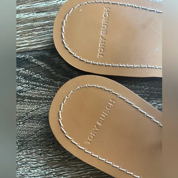 Tory Burch Tan and Gold Women's Sandals