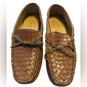 Trask Men’s Woven Leather Loafers Size 41.1M | Vibram Sole | Brown EU Size 41.1