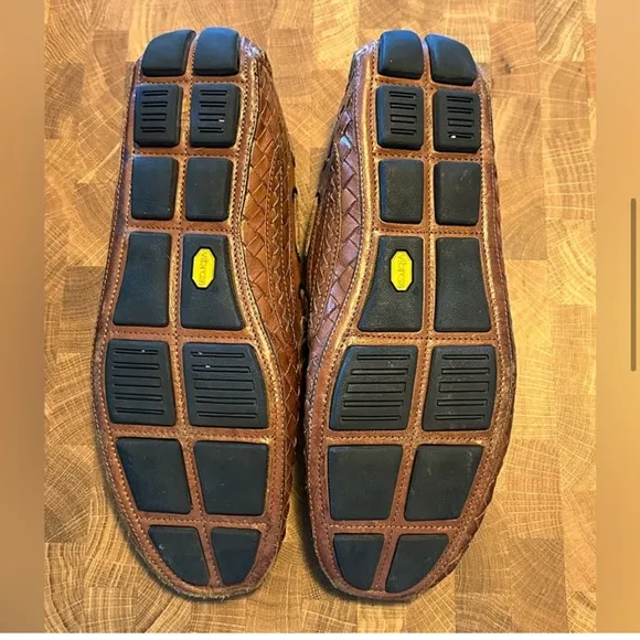 Trask Men’s Woven Leather Loafers Size 41.1M | Vibram Sole | Brown EU Size 41.1