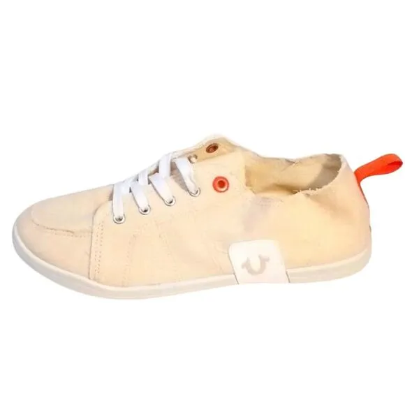 True Religion Sneakers Sz 9 Sahana Lifestyle Fitness Casual Natural Neutral NEW