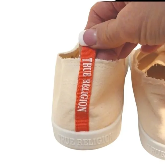 True Religion Sneakers Sz 9 Sahana Lifestyle Fitness Casual Natural Neutral NEW