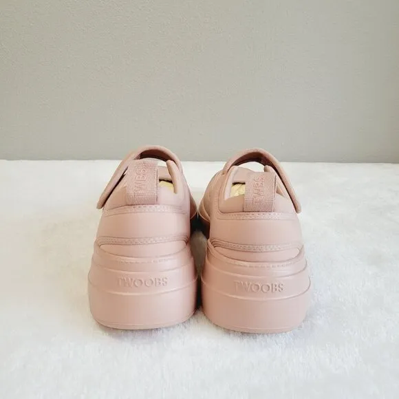 TWOOBS The Sneaky Jane Pink Mary Jane Shoes Sneakers in Blush Pink