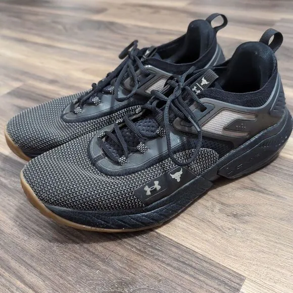 UNDER ARMOUR PROJECT ROCK 5 GYM IRON PARADISE‎ TRAINING SHOES 3026074-001 sz 14