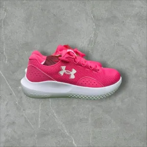 Under Armour Womens Sz  7 Charged Surge 4 Pink White Running Shoes Sneakers New!