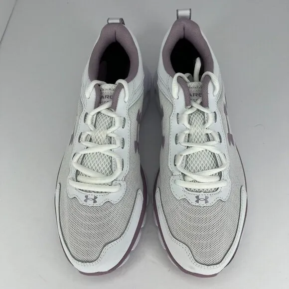 Under Armour Womens White Charged Assert 9 Lace Up Size 8.5 Running Shoes