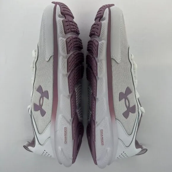 Under Armour Womens White Charged Assert 9 Lace Up Size 8.5 Running Shoes
