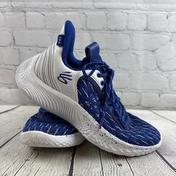 Under ArmourCurry Flow 9 Team White Royal Blue 2022 3025631-401 M7 W8.5