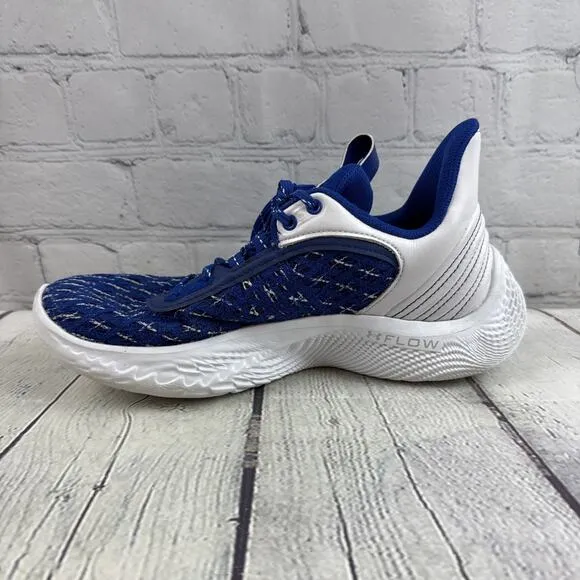 Under ArmourCurry Flow 9 Team White Royal Blue 2022 3025631-401 M7 W8.5