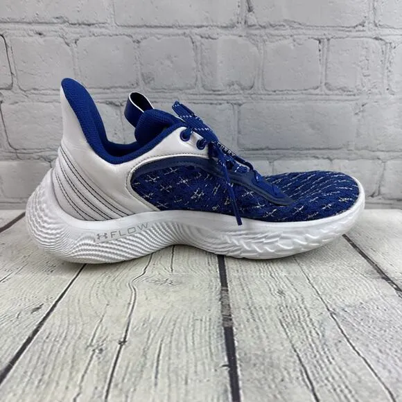 Under ArmourCurry Flow 9 Team White Royal Blue 2022 3025631-401 M7 W8.5