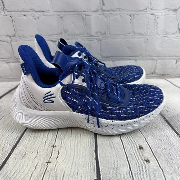 Under ArmourCurry Flow 9 Team White Royal Blue 2022 3025631-401 M7 W8.5
