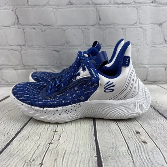 Under ArmourCurry Flow 9 Team White Royal Blue 2022 3025631-401 M7 W8.5