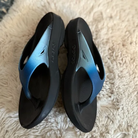 Unisex OOriginal Sport Thong Black/Azul Sandals size 7
