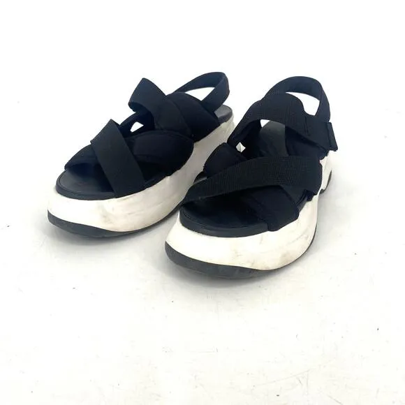 Vagabond Essy Platform Sandals Chunky Y2K Vibe Black White Womens Size 39 8.5