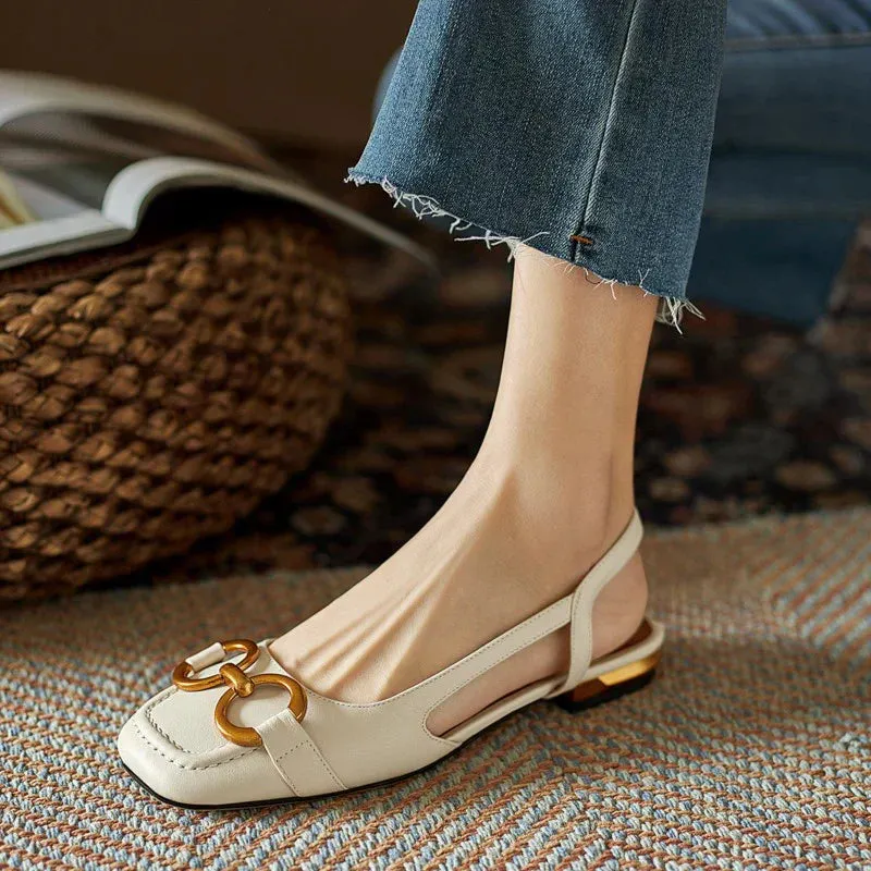 VALENTINA | Orthopedic Leather Buckle Sandals
