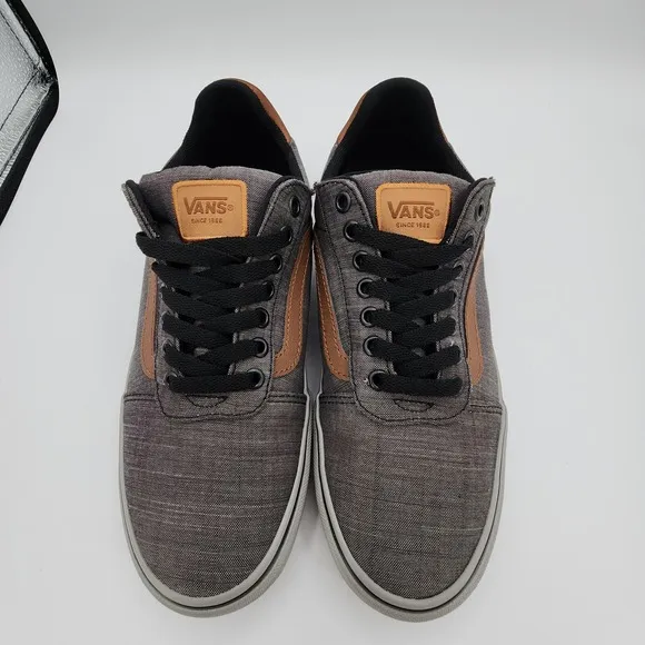 Vans Ward Deluxe Shoes Mens 8 Textile Black/Grey Comfort Sneakers NEW w/ Box