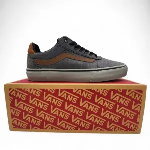 Vans Ward Deluxe Shoes Mens 8 Textile Black/Grey Comfort Sneakers NEW w/ Box