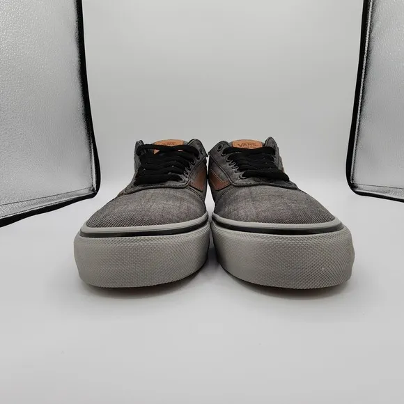 Vans Ward Deluxe Shoes Mens 8 Textile Black/Grey Comfort Sneakers NEW w/ Box