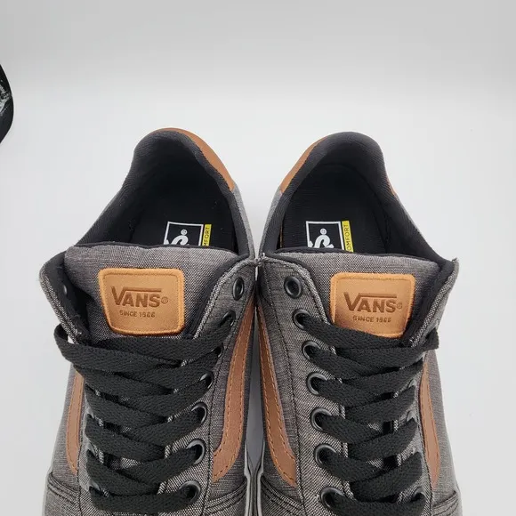 Vans Ward Deluxe Shoes Mens 8 Textile Black/Grey Comfort Sneakers NEW w/ Box