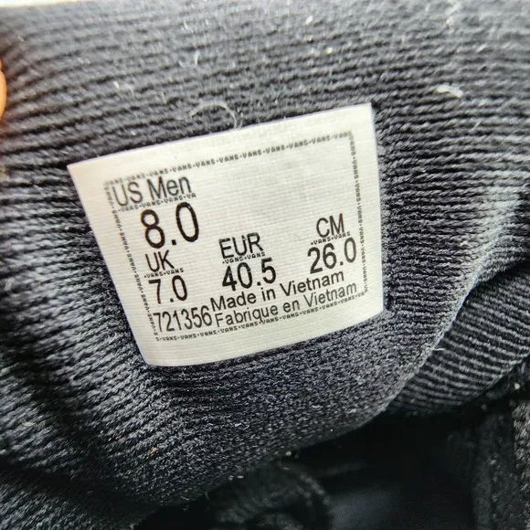 Vans Ward Deluxe Shoes Mens 8 Textile Black/Grey Comfort Sneakers NEW w/ Box