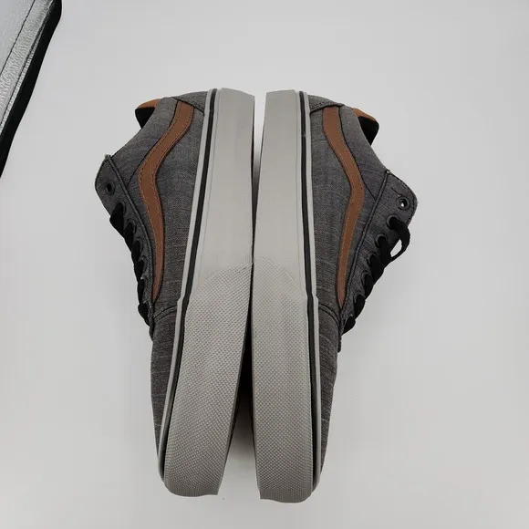 Vans Ward Deluxe Shoes Mens 8 Textile Black/Grey Comfort Sneakers NEW w/ Box