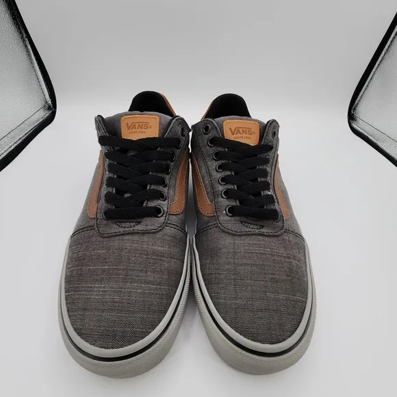 Vans Ward Deluxe Shoes Mens 8 Textile Black/Grey Comfort Sneakers NEW w/ Box