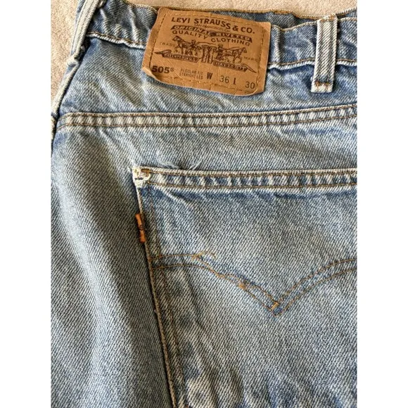 Vintage Levis 505‎ Men's 36x30 Orange Tab Jeans Regular Straight