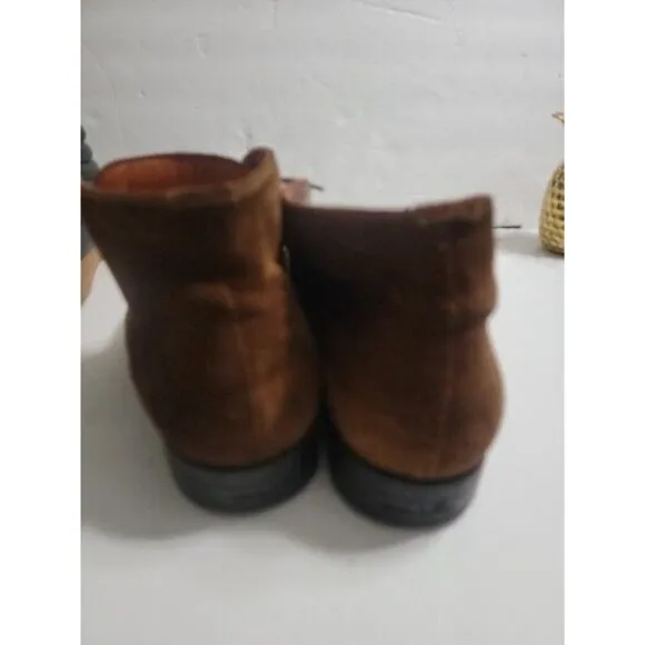 Vintage Van Lier Suede Leather Mens Shoes 8.5 M Brown