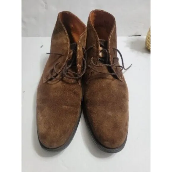 Vintage Van Lier Suede Leather Mens Shoes 8.5 M Brown