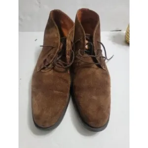 Vintage Van Lier Suede Leather Mens Shoes 8.5 M Brown
