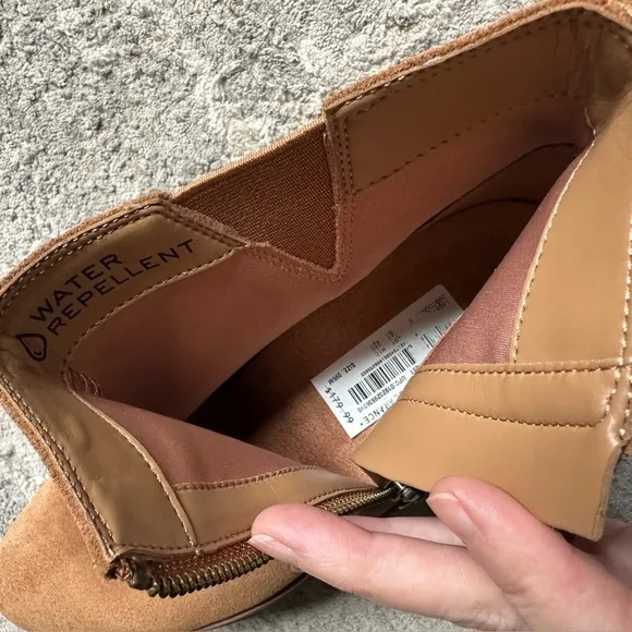 Vionic Astor Hazel Zip-Up Suede Ankle Comfort Booties Orthopedic Insoles 9.5