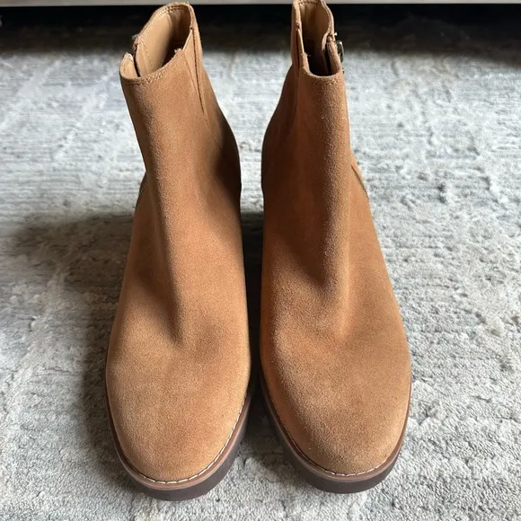 Vionic Astor Hazel Zip-Up Suede Ankle Comfort Booties Orthopedic Insoles 9.5