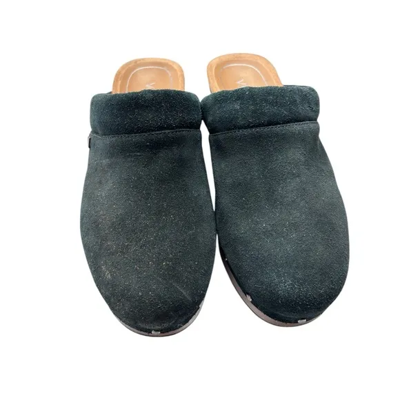 Vionic Kacie Black Suede Clog Mule Slip on Comfort Shoe Size 6 Arch Support