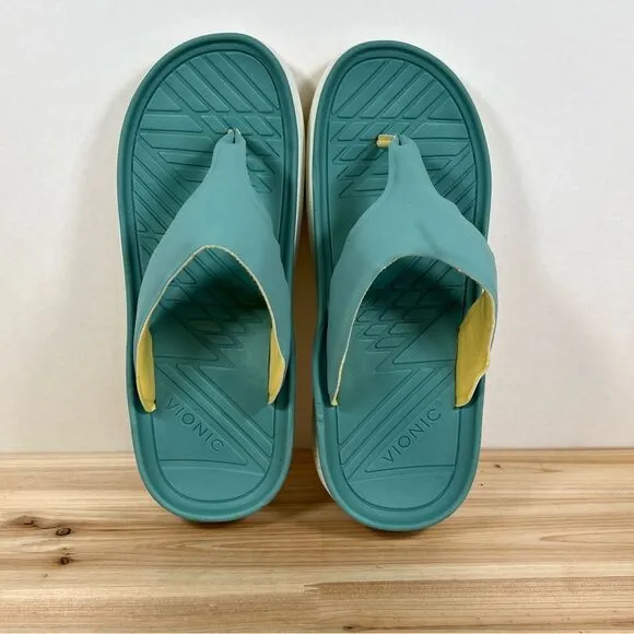 Vionic Restore recovery Sandals New mens size 11.5 green white