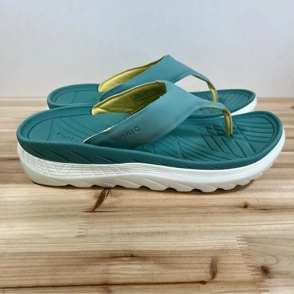 Vionic Restore recovery Sandals New mens size 11.5 green white