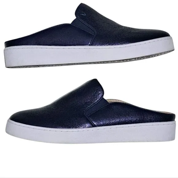 Vionic Splendid Dakota Slip On Mule Comfort Shoes Navy Size 7.5
