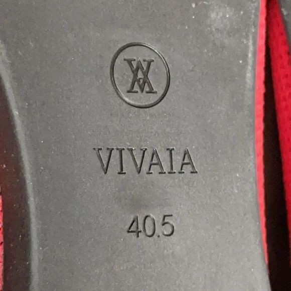 Vivaia classic pointed toe ballet flats Aria 5 in ruby red walking comfort 40.5