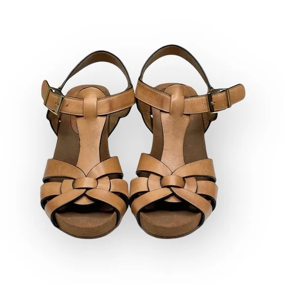 Wittner 𖤍 Coopers Ankle Strap Block Heeled Leather Sandals 𖤍 Dark Cognac 36 6M