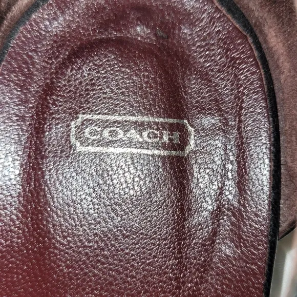 Women Vintage Leather Black Ankle Strap Sandals By Coach Size 8.5B/Women Designe