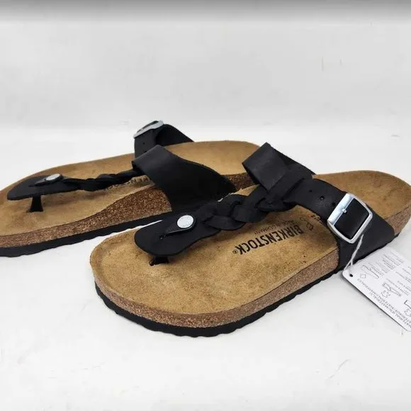Women's 41 (US 10) Birkenstock Gizeh Braided sandals in black 1021349