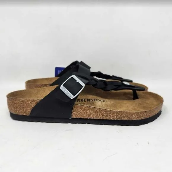 Women's 41 (US 10) Birkenstock Gizeh Braided sandals in black 1021349
