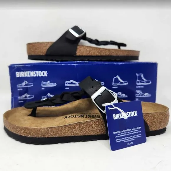 Women's 41 (US 10) Birkenstock Gizeh Braided sandals in black 1021349