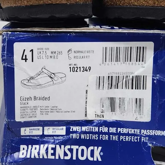 Women's 41 (US 10) Birkenstock Gizeh Braided sandals in black 1021349
