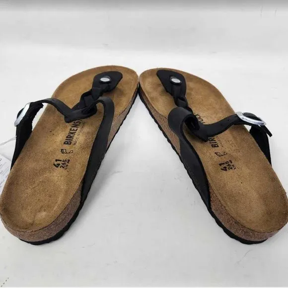 Women's 41 (US 10) Birkenstock Gizeh Braided sandals in black 1021349