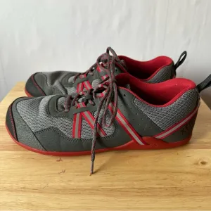 Xero Shoes Men’s Prio Barefoot Running Fitness Athletic Sneaker Gray Black Red