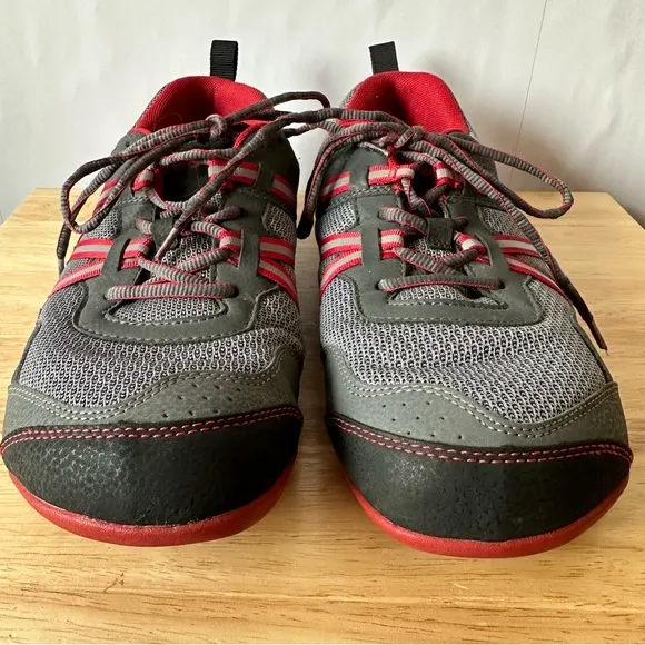 Xero Shoes Men’s Prio Barefoot Running Fitness Athletic Sneaker Gray Black Red