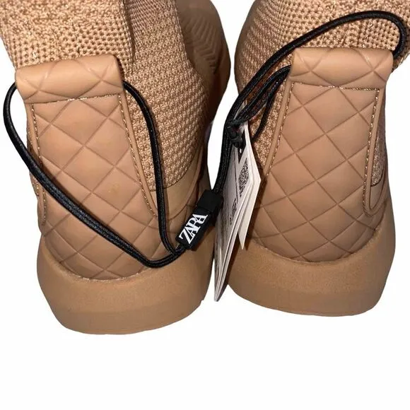 Zara Ankle Boot Sneaker Sock Shoe NWT Size 10