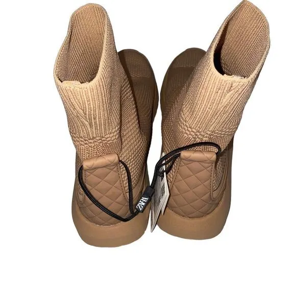 Zara Ankle Boot Sneaker Sock Shoe NWT Size 10