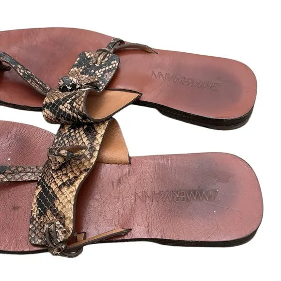 ZIMMERMANN KNOTTED SANDAL NATURAL SNAKE sz 40